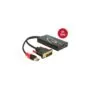 DELOCK DVI-D + USB to DisplayPort 1.2 Adapter - Black, 0.3 m