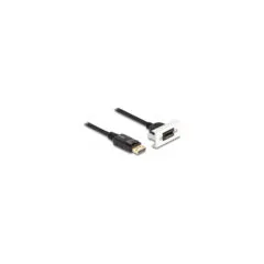 Delock Easy 45 DisplayPort 8K 30 Hz Modul mit Kabelpeitsche. 22.5 x 45 mm