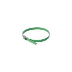 Delock Edelstahlkabelbinder L 200 x B 4.6 mm grün 10 Stück