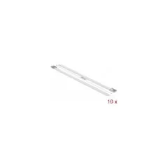 Delock Edelstahlkabelbinder L 200 x B 7.9 mm weiß 10 Stück