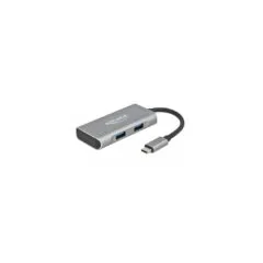 DELOCK External USB 3.2 Gen 2 USB Type-C Hub with 2x USB-A and 2x USB-C - Grey