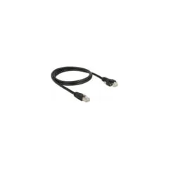 Delock GigE Kamera Kabel RJ45 Stecker zu RJ45 Stecker mit Schrauben Cat.6 S FTP 1 m