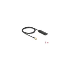 Delock GSM UMTS LTE WLAN 2.4 GHz Antenne SMA Stecker 2 dBi omnidirektional starr schwarz Klebemontage