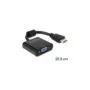 DeLOCK HDMI-A to VGA Adapter Cable - 65512 - Black, 0.254 m