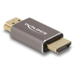 Delock HDMI Adapter Stecker zu Stecker 8K 60 Hz grau Metall