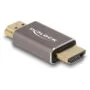 Delock HDMI Adapter Stecker zu Stecker 8K 60 Hz grau Metall