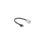 Delock HDMI Einbaubuchse 8K 60 Hz mit Kabelpeitsche Stecker 30 cm Aluminium