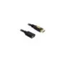 DELOCK HDMI Extension Cable with Ethernet - HDMI A Male to HDMI A Female - High Speed, 2 m
