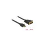 DELOCK HDMI to DVI 24+1 Cable - Model 85653 - 1.5 m, Black, Bidirectional, Gold-plated
