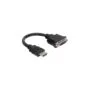 Delock HDMI to DVI-D Adapter Cable 0.2 m - HDMI Type A to DVI-D, Black