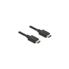 DELOCK High Speed HDMI Cable 48 Gbps 8K 60Hz 2m - Black, HDMI Type A‑to‑A, HDR