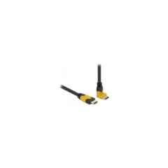 Delock High Speed HDMI Kabel Stecker gerade zu Stecker 90° oben gewinkelt 48 Gbps 8K 60 Hz 1 m