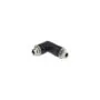 Delock Hohlstecker Adapter DC 5.5 x 2.5 mm Buchse auf Buchse mit Gewinde gewinkelt 90°