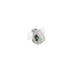 Delock Hutschienenadapter mit Keystone LC Duplex Buchse zu LC Duplex Buchse grün