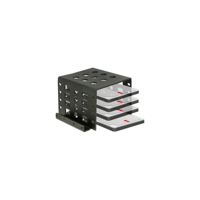 Delock Installation Frame 4x 2.5 in to 3.5 in Black — image 2