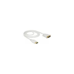 Delock Kabel DisplayPort 1.2 Stecker to DVI 24+1 Stecker Passiv 4K 30 Hz 2 m weiß