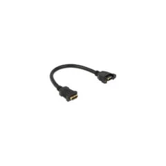 Delock Kabel HDMI-A Buchse to HDMI-A Buchse zum Einbau 4K 30 Hz 0.25 m