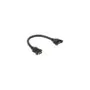 Delock Kabel HDMI-A Buchse to HDMI-A Buchse zum Einbau 4K 30 Hz 0.25 m