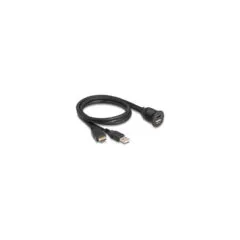Delock Kabel HDMI-A Stecker und USB 2.0 Typ-A Stecker zu HDMI-A Buchse und USB 2.0 Typ-A Buchse zum Einbau wasserfest...