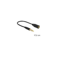 Delock Kabel Klinke 3.5 mm 4 Pin Stecker to Klinke 3.5 mm 4 Pin Buchse