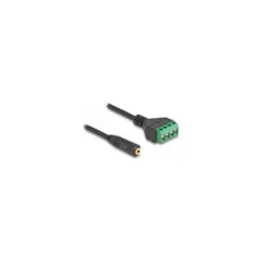 Delock Kabel Klinkenbuchse 3.5 mm 4 Pin zu Terminalblock Adapter 20 cm