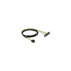 Delock Kabel Mini SAS HD SFF-8643 to 4 x SATA 7 Pin gewinkelt 1 m