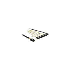 Delock Kabel Mini SAS SFF-8087 to 4 x SATA 7 Pin Reverse + Sideband 1 m