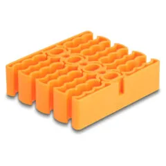 Delock Kabel-Organizer mit 24 Kabeleinführungen orange