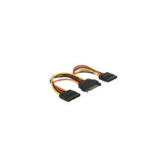 Delock Kabel Power SATA 15 Pin Stecker to 2 x Power SATA 15 Pin Buchse 15 cm