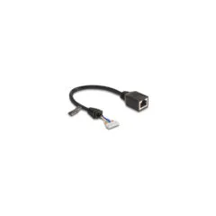 Delock Kabel RJ45 Buchse zu Pfostenbuchse 2.00 mm 8 Pin Cat.5e 23 cm schwarz