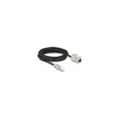 Delock Kabel RJ45 Stecker feldkonfektionierbar zu Keystone Modul RJ45 Buchse Cat.6A 5 m