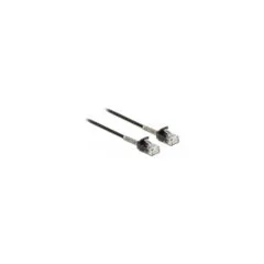 Delock Kabel RJ45 Stecker zu RJ45 Stecker mit Knickschutz Cat.6A 25 cm schwarz