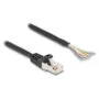 Delock Kabel RJ50 Stecker zu offenen Kabelenden S FTP 1 m schwarz