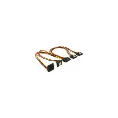 Delock Kabel SATA 15 Pin Strom Stecker mit Einrastfunktion to SATA 15 Pin Strom Buchse 2 x gerade 1 x unten 1 x oben 3...