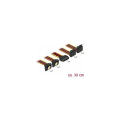 Delock Kabel SATA 15 Pin Strom Stecker mit Einrastfunktion to SATA 15 Pin Strom Buchse 2 x unten 2 x oben 30 cm