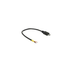 Delock Kabel USB 2.0 Micro-B Stecker to 2 x offene Kabelenden Strom 15 cm Raspberry Pi