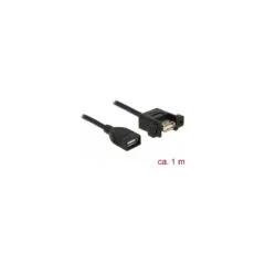 Delock Kabel USB 2.0 Typ-A Buchse to USB 2.0 Typ-A Buchse zum Einbau 1 m