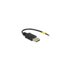 Delock Kabel USB 2.0 Typ-A Stecker to 2 x offene Kabelenden Strom 10 cm Raspberry Pi