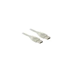 Delock Kabel USB 2.0 Typ-A Stecker to USB 2.0 Typ-A Stecker 5 m transparent