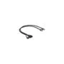 Delock Kabel USB 3.0 Pfostenbuchse + USB 2.0 Pfostenbuchse to 2 x USB 3.0 A Buchse 45 cm