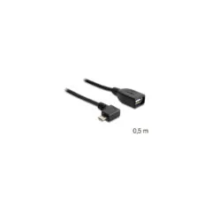Delock Kabel USB micro-B Stecker to USB 2.0-A Buchse OTG 50 cm gewinkelt
