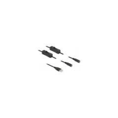 Delock Kabel USB Typ-A Stecker zu 2 x DC 5.5 x 2.1 mm Buchse mit Schalter 1 m