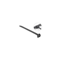 Delock Kabelbinder mit Metallzunge L 343 x B 12.7 mm 10 Stück schwarz