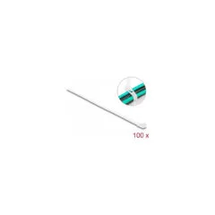 Delock Kabelbinder wiederverwendbar L 200 x B 4.8 mm 100 Stück weiß
