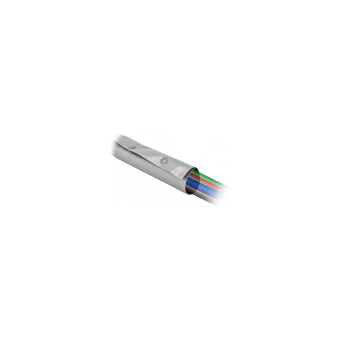 Delock Kabelschutzschlauch mit Knopfverschluss hitzebeständig 2 m x 30 mm grau schwarz — image 3