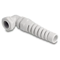 Delock Kabelverschraubung mit Zugentlastung 90° gewinkelt PG13.5 grau