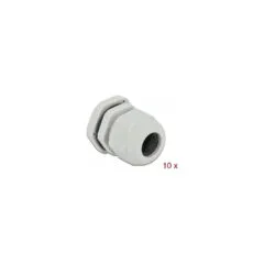 Delock Kabelverschraubung PG16 10 Stück grau