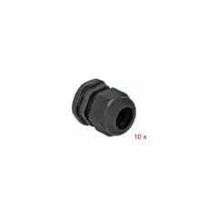 Delock Kabelverschraubung PG21 10 Stück schwarz