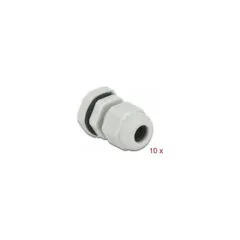 Delock Kabelverschraubung PG7 10 Stück grau