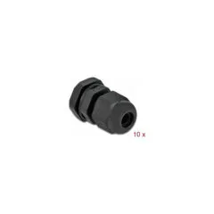 Delock Kabelverschraubung PG7 10 Stück schwarz